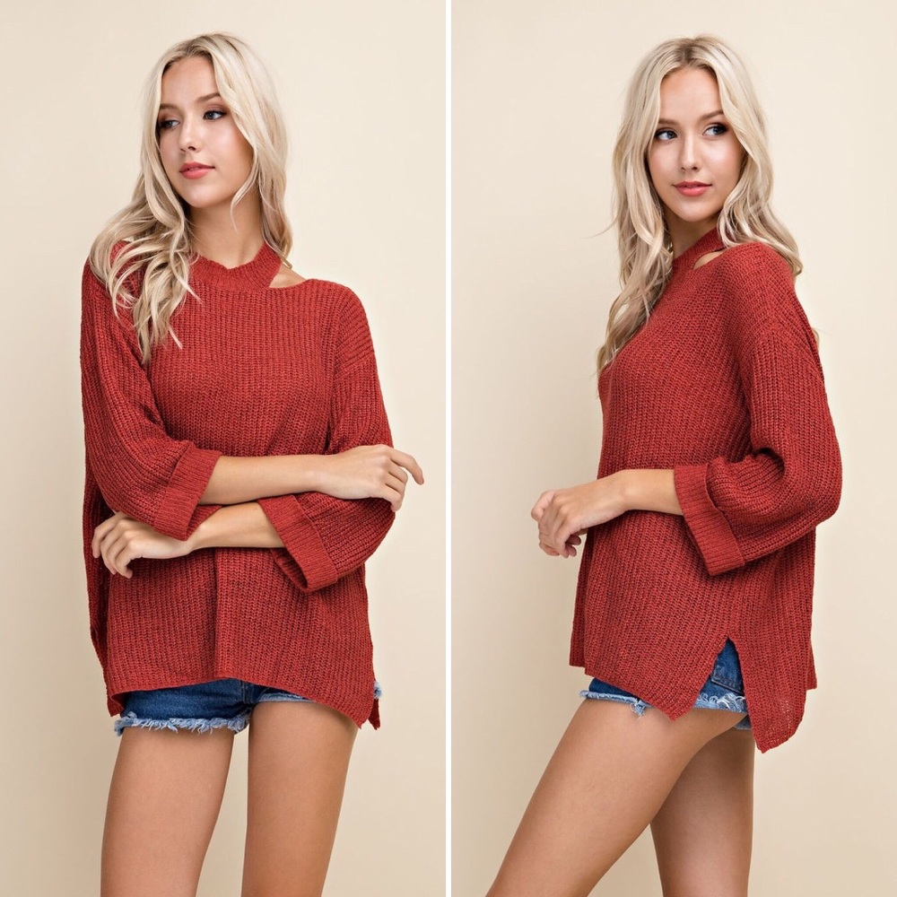 Cut-Out Sweater